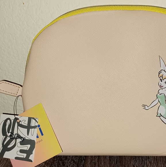 DISNEY DANI TINKER BELL Pouch Make-up Travel Zip Bag measurements: approximatel - Picture 2 of 7